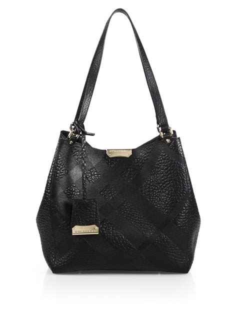 burberry canterbury black leather tote bag|Burberry canterbury tote pattern.